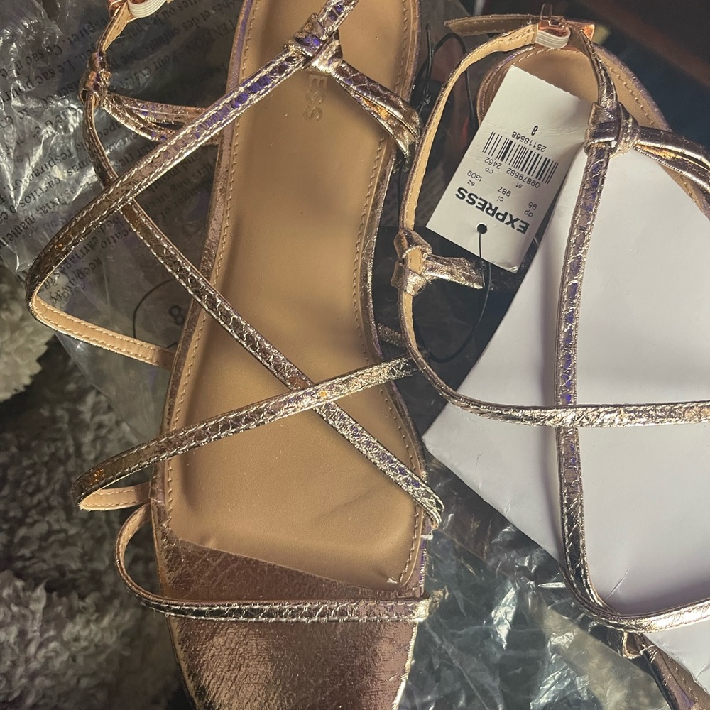 Rose gold express flats